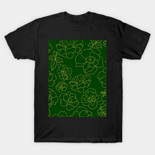 Ramblin' Rose Gold on Green Repeat 5748 T-Shirt